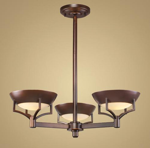 Elk Sullivan 3 Light Chandelier In Aged Bronze Model: 17037/3