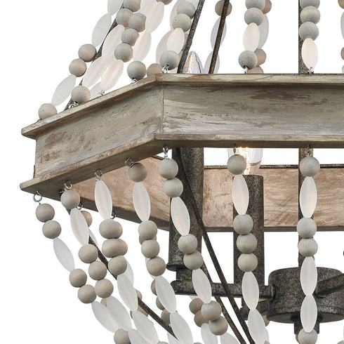Elk Summerton 4 Light Chandlier In Washed Gray Model: 33193/4