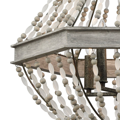 Elk Summerton 5 Light Chandlier In Washed Gray Model: 33194/5