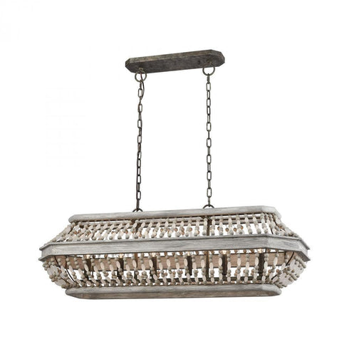 Elk Summerton 6 Light Linear Chandelier In Washed Model: 33192/6