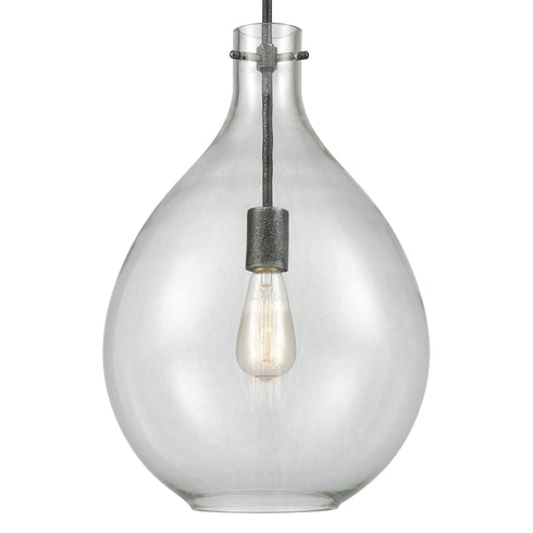 Elk Sunderland 1 Light Mini Pendant In Silvered Model: 56640/1