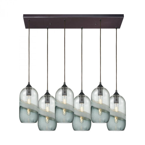 Elk Sutter Creek 6 Light Rectangular Pendant Model: 25102/6RC