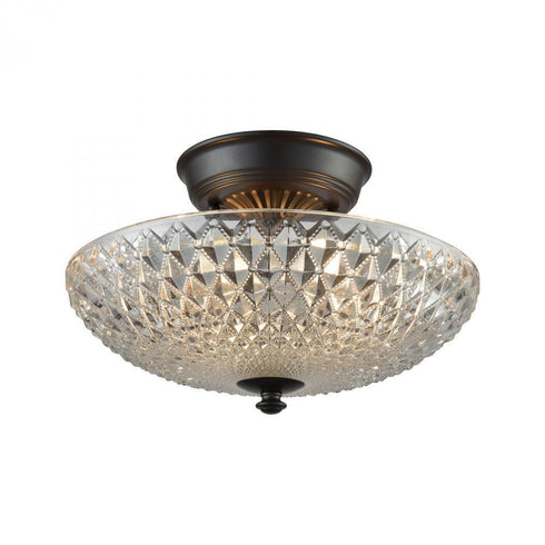 Elk Sweetwater 2 Light Semi Flush In Oil Rubbed Model: 16041/2