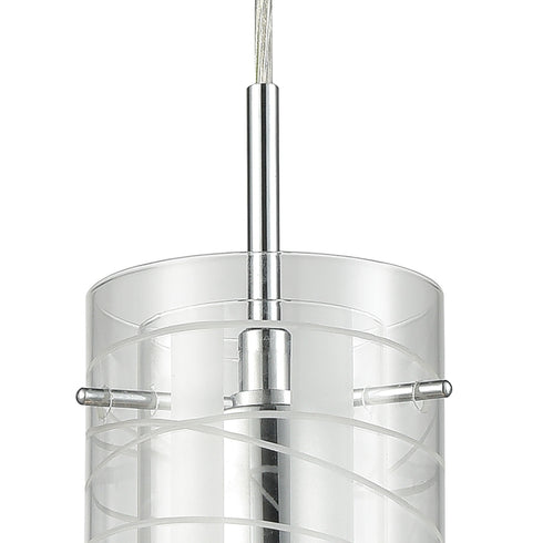 Elk Swirl 1 Light Mini Pendant In Polished Chrome Model: 56595/1