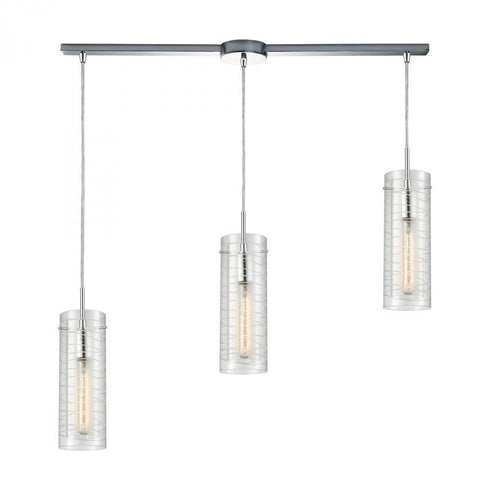 Elk Swirl 3 Light Linear Mini Pendant Fixture In Model: 56595/3L