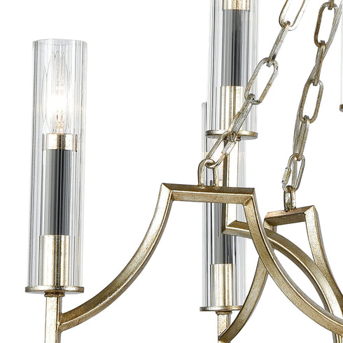 Elk Sylvanna 8 Light Chandelier In Antique Silver Model: 33045/8