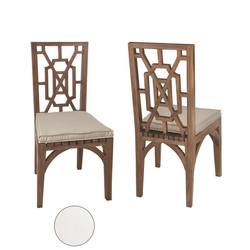 Elk Teak Garden Dining Chair Cushion In White Model: 2317019WO