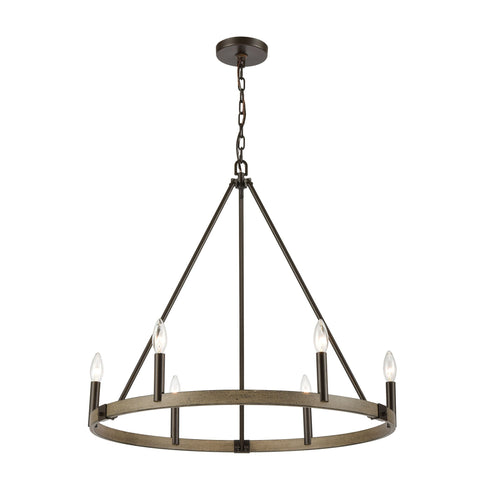 Elk Transitions 6 Light Chandelier In Oil Rubbed Model: 12316/6
