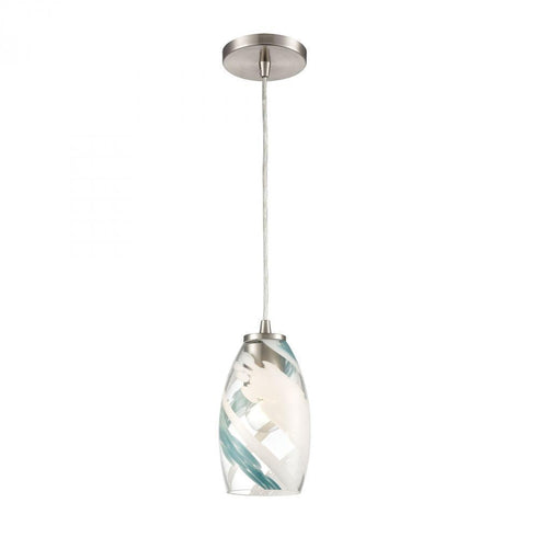Elk Turbulence 1 Light Mini Pendant In Satin Model: 85211/1
