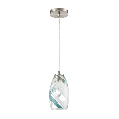 Elk Turbulence 1 Light Mini Pendant In Satin Model: 85211/1