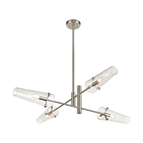 Elk Valante 4 Light Chandelier In Satin Nickel Model: 47226/4