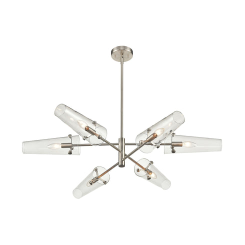 Elk Valante 6 Light Chandelier In Satin Nickel Model: 47227/6