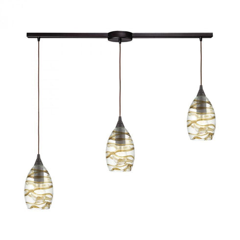 Elk Vines 3 Light Linear Mini Pendant Fixture In Model: 31752/3L