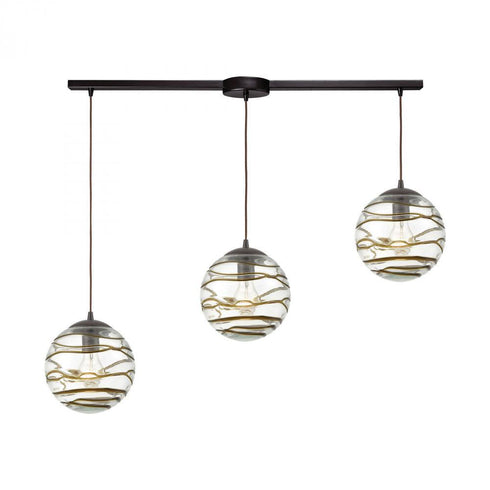 Elk Vines 3 Light Linear Mini Pendant Fixture In Model: 31753/3L
