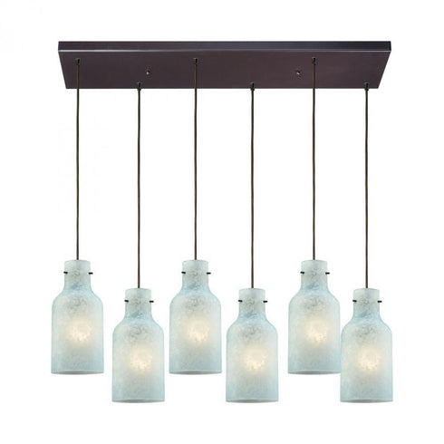 Elk Weatherly 6 Light Rectangular Pendant Fixture Model: 45345/6RC
