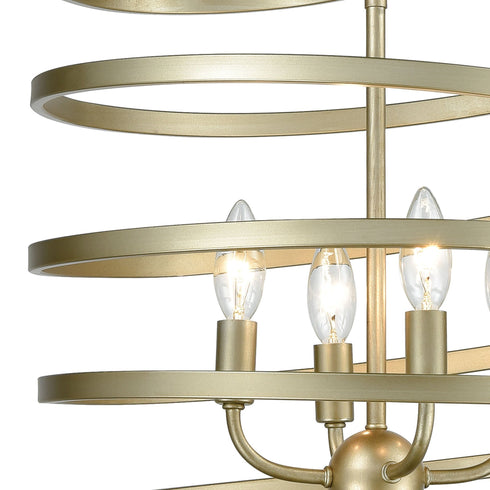 Elk Whirlwind 4 Light Pendant In Aged Silver Model: 81354/4