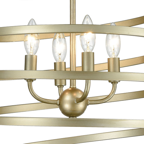 Elk Whirlwind 4 Light Pendant In Aged Silver Model: 81354/4