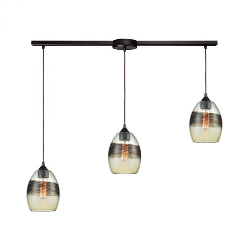 Elk Whisp 3 Light Linear Mini Pendant Fixture In Model: 25122/3L