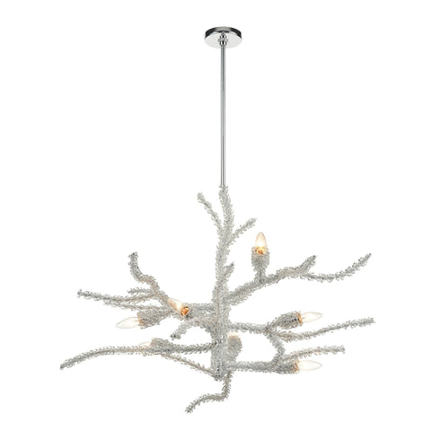 Elk Winter's Spray 8 Light Chandelier In Polished Model: 46782/8
