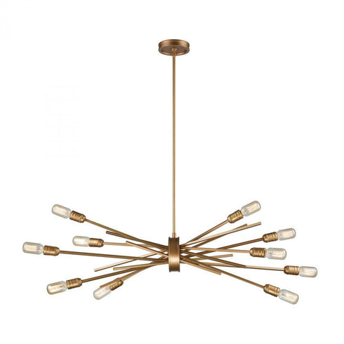 Elk Xenia 10 Light Chandelier In Matte Gold Model: 66972/10