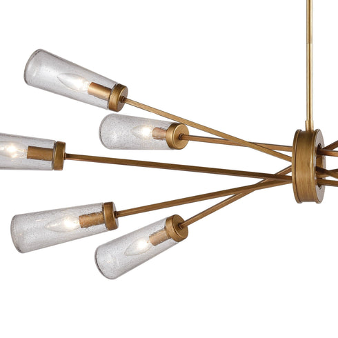 Elk Xenia 10 Light Chandelier In Matte Gold With Model: 66982/10
