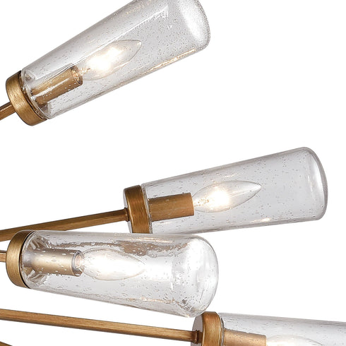 Elk Xenia 10 Light Chandelier In Matte Gold With Model: 66982/10