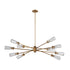 Elk Xenia 10 Light Chandelier In Matte Gold With Model: 66982/10