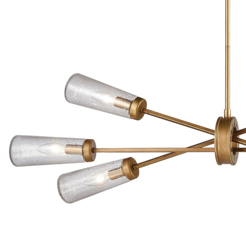 Elk Xenia 6 Light Chandelier In Matte Gold With Model: 66984/6