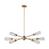 Elk Xenia 6 Light Chandelier In Matte Gold With Model: 66984/6
