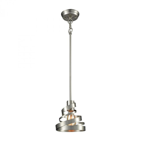 Elk Zabrina 1 Light Mini Pendant In Satin Nickel Model: 65171/1
