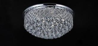 Embedded Crystal Frame with Crystal Balls Round Ceiling Light