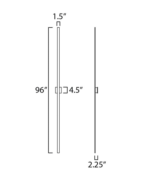 ET2 Alumilux Line Outdoor Wall Mount Model: E41348-BK