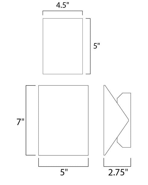 ET2 Alumilux Tilt Outdoor Wall Mount Model: E41333-BK