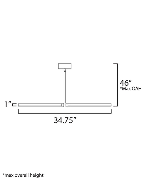 ET2 Dorian Linear Pendant Model: E21355-BK
