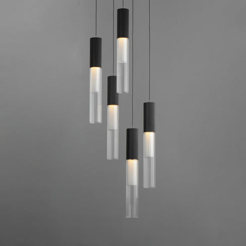 ET2 Reeds Multi Light Pendant Model: E11015-144BK