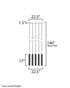 ET2 Reeds Multi Light Pendant Model: E11019-144BK