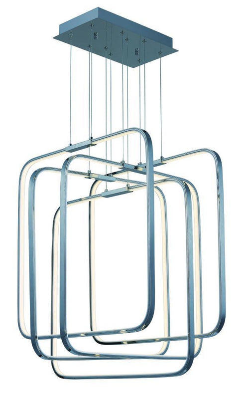 ET2 Squared 5 Light LED Pendant Model: E24555-PC