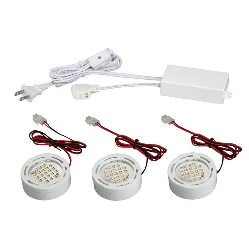Eurofase 19576 Minipuck Kit LED 3 Light Down White Model: 19576-015