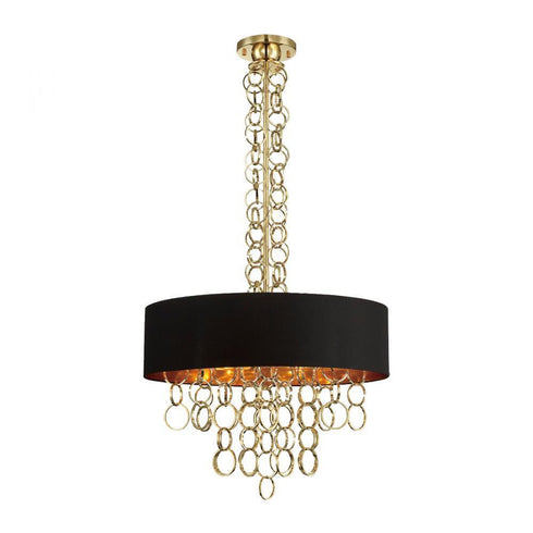 Eurofase 25614-015 Novello 8 Light Pendant Chrome Finish White And Chrome Shade