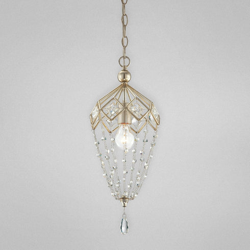 Eurofase 25626-018 Collana 1-light Mini Pendant, Silver Leaf Finish