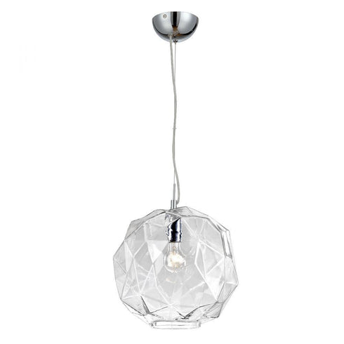 Eurofase 26249-018 Studio 1-light Pendant, Chrome Finish, Clear Glass Shade