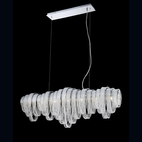 Eurofase 26599-014 Sage 7-light Linear Chandelier, Chrome Finish