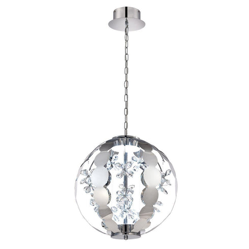 Eurofase 28159-018 World 2-light LED Chandelier, Chrome Finish