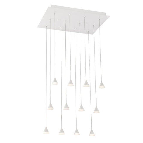 Eurofase Albion 1 2 Light LED Chandelier Blk Model: 28176-022