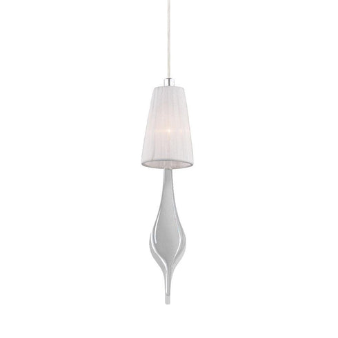 Eurofase Aqua 1 Light Pendant Small Chrome White Model: 22825-018
