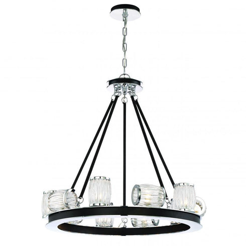 Eurofase Barile 8 Light Linear Chandelier Chrome Model: 31652-018