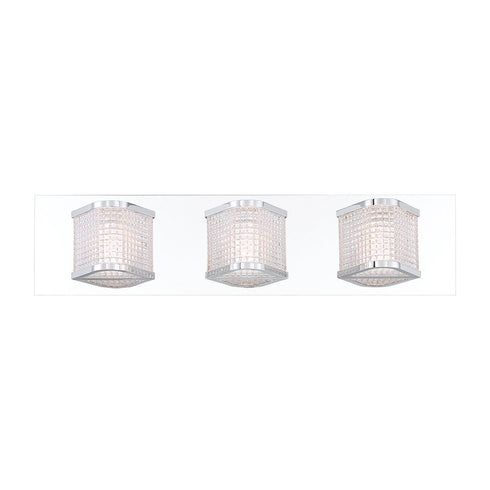 Eurofase BELGROUE Belgrove Retro Prism Glass 3 Light LED Vanity Model: 35719-014