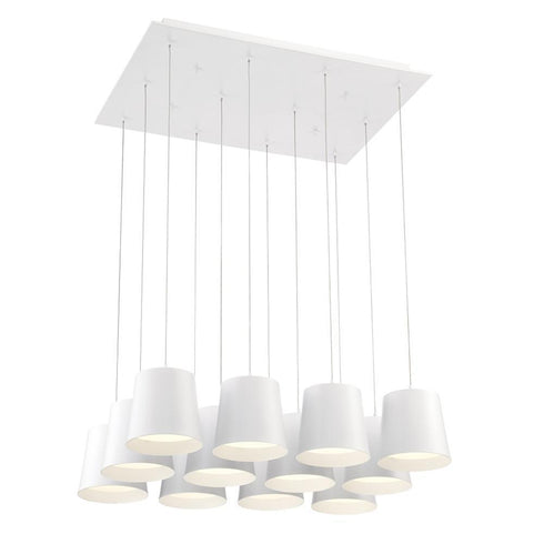 Eurofase Borto 1 2 Light LED Chandelier Blk Model: 28164-029