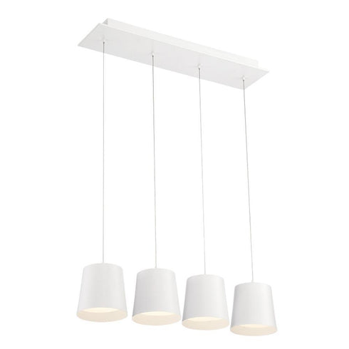 Eurofase Borto 4 Light LED Chandelier White Model: 28162-018
