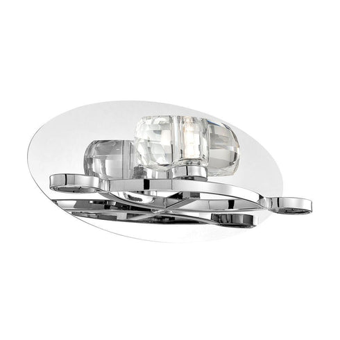 Eurofase Buca 1 Light Wall Sconce Chrome Clear Model: 26350-011